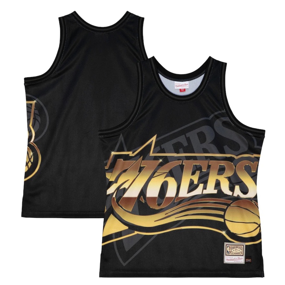 NBA Black and Gold 76ers Jersey